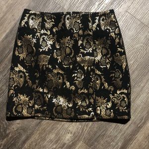Women’s Bebe Lined Jacquard Skirt Sz 00